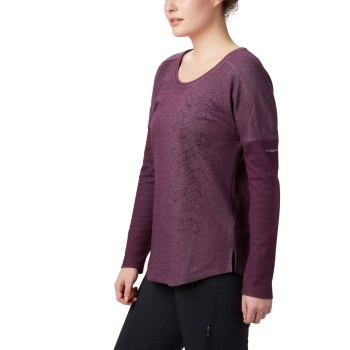 Columbia Ženske Majice S Kapuljačom - Times Two Novelty Knit Long Sleeve Crne Roze | HPDB-14286